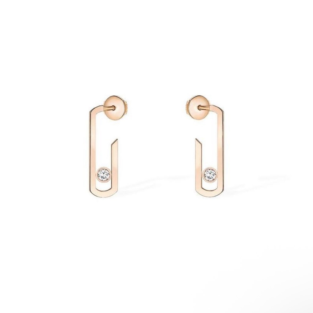 Messika Gold Earrings with Diamond Detail